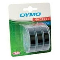 Dymo Laminiran trak za etiketirne stroje Dymo 84773 9 mm x 3 m Črna Bela (5 kosov)