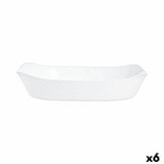 Luminarc Servirni krožnik Luminarc Smart Cuisine Bela Steklo 34 x 25 cm (6 kosov)