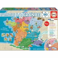 Educa Otroške puzzle Educa Departments and Regions of France 150 Kosi zemljevid