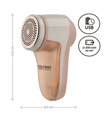 First Austria Odstranjevalec vlaken iz oblačil FIRST, 2x600mAh; USB; krem/bela