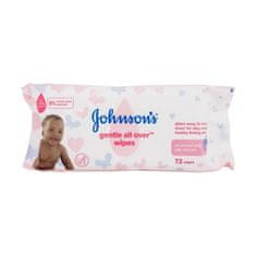 JOHNSON´S Baby Gentle All Over Wipes nežni vlažni robčki 72 kos