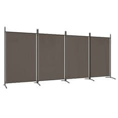 Vidaxl Paravan 4-delni antracitna 346x180 cm blago