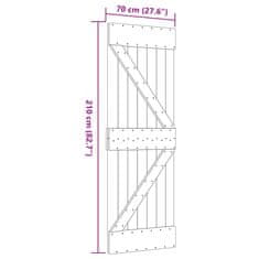 Vidaxl Vrata NARVIK 70x120 cm trdna borovina