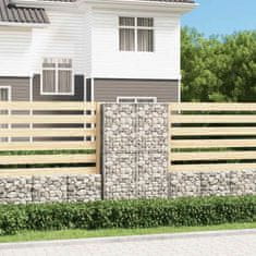 Vidaxl Gabion košara s pokrovi pocinkana žica 150 x 100 x 30 cm