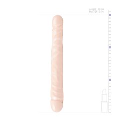 The Classics Dvojni dildo Jr. Veined Double Header 30 cm, prozoren