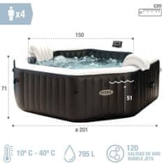 Intex Napihljivi spa Intex 201 x 71 x 201 cm 795 L