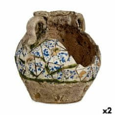 IBERGARDEN	 Okrasna vrtna figura Vaza Poliresin 28,5 x 28 x 28,5 cm (2 kosov)