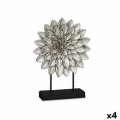 Gift Decor Okrasna Figura Mandala Srebrna 29 x 39 x 10 cm (4 kosov)