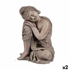 IBERGARDEN	 Okrasna vrtna figura Buda Poliresin 23 x 34 x 28 cm (2 kosov)