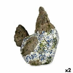 IBERGARDEN	 Okrasna vrtna figura Piščanec Poliresin 22,5 x 39 x 34 cm (2 kosov)