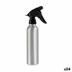 Berilo Steklenica z razpršilcem Črna Srebrna Aluminij 300 ml (24 kosov)