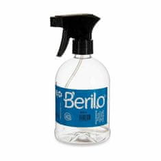 Berilo Steklenica z razpršilcem Črna Prozorno Plastika 500 ml (12 kosov)