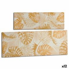 Gift Decor Platno Rastlinski list Zlat 90 x 30 x 1,5 cm (12 kosov)