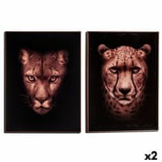 Gift Decor Slika Leopard iverne plošče 61,5 x 3 x 81,5 cm (2 kosov)