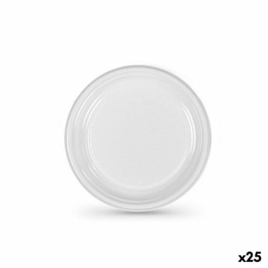 Algon Set krožnikov za večkratno uporabo Algon Bela Plastika 17 cm (25 kosov)