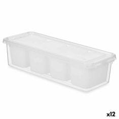 Kinvara Organizator za hladilnik Bela Prozorno Plastika 37,5 x 9 x 14,3 cm (12 kosov)