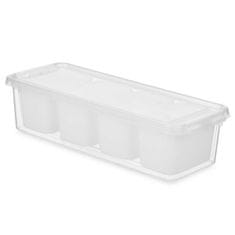 Kinvara Organizator za hladilnik Bela Prozorno Plastika 37,5 x 9 x 14,3 cm (12 kosov)