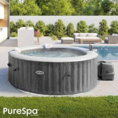 Intex Napihljivi spa Intex Purespa Greywood Deluxe 28440EX 220-240 V 4 mesti 1741 l/h