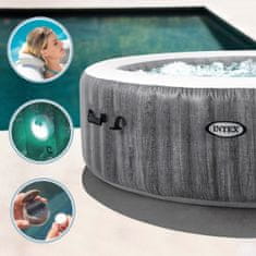 Intex Napihljivi spa Intex Purespa Greywood Deluxe 28440EX 220-240 V 4 mesti 1741 l/h