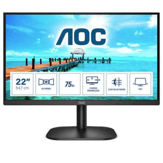 AOC Monitor AOC 22B2H/EU Full HD 21,5" 75 Hz WLED