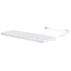 ActiveJet Tipkovnica Activejet Klawiatura USB K-3066SW Bela QWERTY