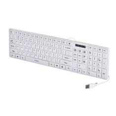 ActiveJet Tipkovnica Activejet Klawiatura USB K-3066SW Bela QWERTY