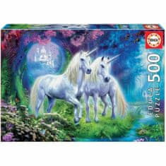 Educa Sestavljanka Puzzle Educa Unicorns In The Forest 500 Kosi 34 x 48 cm