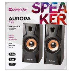 Defender Altavoces PC Defender Aurora S8 8 W Črna