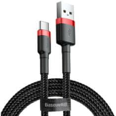 BASEUS Kabel USB A v USB C Baseus Cafule Črna 2 m