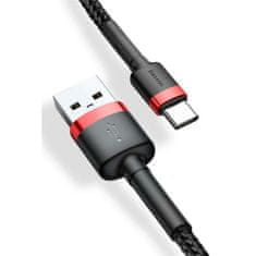 BASEUS Kabel USB A v USB C Baseus Cafule Črna 2 m