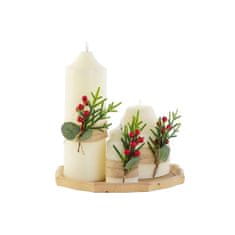 DKD Home Decor Set Sveč DKD Home Decor Bela Zelena Vianoce 7 x 7 x 15 cm