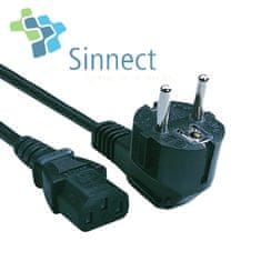 Sinnect KABEL Napajalni 220V EURO 1,5m, kotni (17.101)