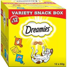 Dreamies Snack for Cats Dreamies Variety 12 x 60 g Piščanec Losos Sir