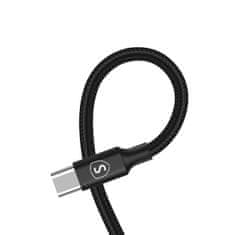 BASEUS Kabel USB C Baseus Cafule Črna Črn/Siv 1 m