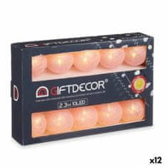 Gift Decor LED žarnice Sferă Roza 2,3 m (12 kosov)