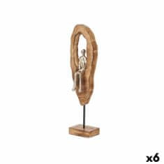 Gift Decor Okrasna Figura Sede Srebrna Kovina 10 x 41,5 x 7,5 cm (6 kosov)