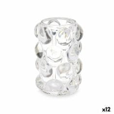 Gift Decor Stojalo za Sveče Mikrosfere Prozorno Kristal 8,4 x 12,5 x 8,4 cm (12 kosov)