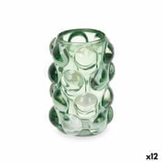 Gift Decor Stojalo za Sveče Mikrosfere Zelena Kristal 8,4 x 12,5 x 8,4 cm (12 kosov)