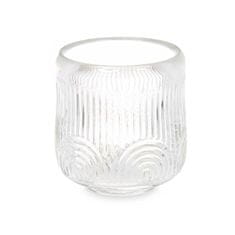 Gift Decor Stojalo za Sveče Črte Prozorno Kristal 9 x 9,5 x 9 cm (12 kosov)