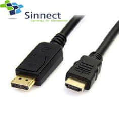 Sinnect PRETVORNIK DisplayPort to HDMI 1.8m, (16.105)