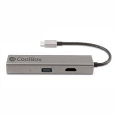 CoolBox USB Hub CoolBox Hub miniDOCK4 USB-C Siva