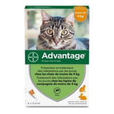 Advantage Proti parazitom Advantage Mačka Zajec 1-4 Kg 0,4 ml 6 kosov