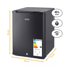 First Austria Hladilnik mini FIRST 34/40L, 22dB, ER: F, ključavnica, črne barve, mat