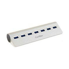 CoolBox USB Hub CoolBox COO-HU7ALU3 Srebrna