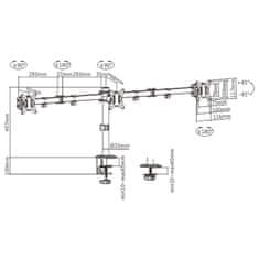 Gembird Nosilec Namizni za Ekran GEMBIRD MA-D3-01 17" 27"