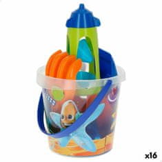 Colorbaby Komplet igrač za na plažo Colorbaby Mr Craby Ø 18 cm polipropilen (16 kosov)