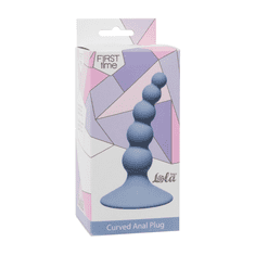 LOLA Analni čep Games First Time Ribbed Plug Pink - Blue