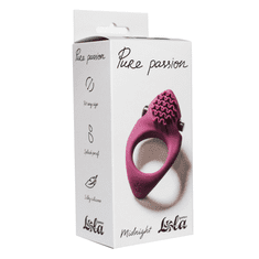 Lola Games Vibracijski obroček Pure Passion Midnight Black - Burgundija