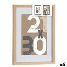 Gift Decor Okvir za fotografije Naraven Steklo Les MDF 32,5 x 2,5 x 42,5 cm (6 kosov)