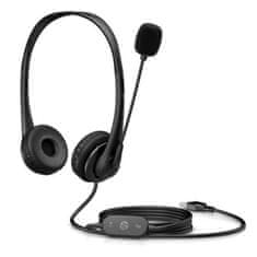 HP Slušalke z mikrofonom HP Wired USB Headset Črna